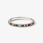 Sterling Silver Rainbow Stacking Ring For Women, thumbnail 4 of 5