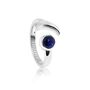 Adjustable September Truth Birthstone Ring In Sterling Silver Blue Sapphire, thumbnail 1 of 2