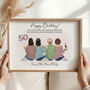 Personalised Friends Birthday Print With Names, thumbnail 1 of 5