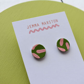 Colour Mini Leather Painted Studs, 3 of 12