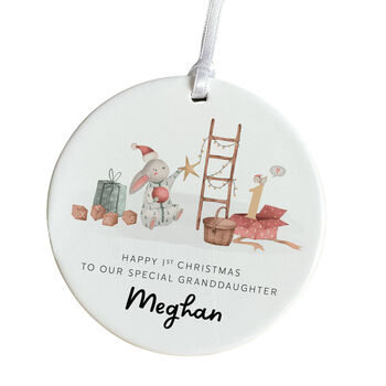 Personalised Granddaughter 1st Christmas Ornament Gift, 3 of 7