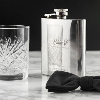 Personalised Best Man Hip Flask, 6 of 8