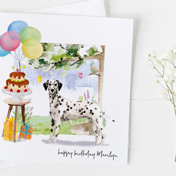 Dalmatian Dog Birthday Card, Pet Card ..7v27a, 2 of 4