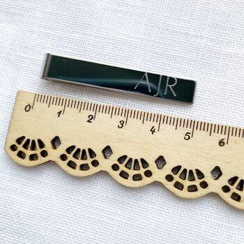 Personalised Engraved Tie Clip For Dad Or Grandad | Father's Day Gift, 6 of 7