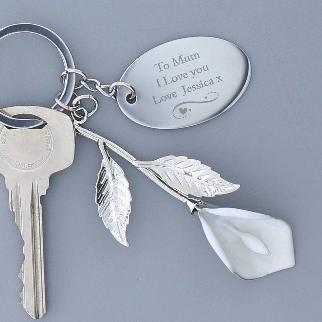Personalised Flower Key Ring Gift By Sassy Bloom As seen on TV