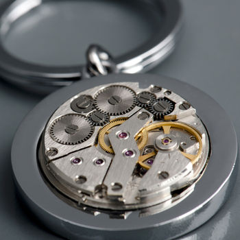 Personalised Vintage Watch Movement Keyring, 3 of 6