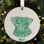 Personalised Jack Russell Christmas Tree Decoration, thumbnail 1 of 4