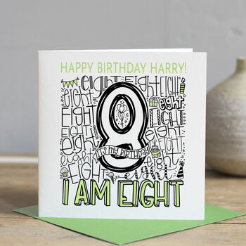 Personalised 8th Birthday Card, 2 of 5