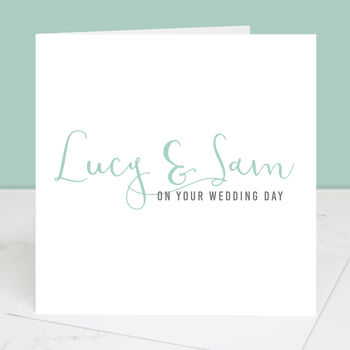 Personalised Calligraphy Wedding Card, 2 of 4