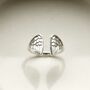 Sterling Silver Angel Wings Adjustable Ring, thumbnail 4 of 6