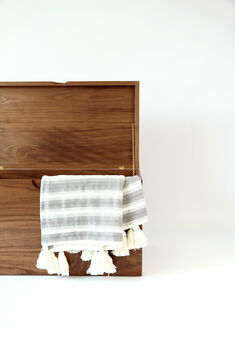 Handmade Wooden Blanket Box Storage Chest, 7 of 12