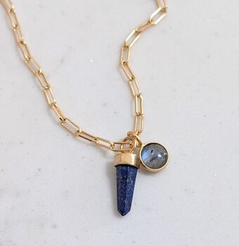The En Pointe Lapis Lazuli Gemstone Necklace, 5 of 8