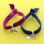 Personalised Initial And Birthstone Velvet Bracelet, thumbnail 2 of 4