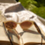 Cream Thick Diamond Frame Sunglasses, thumbnail 5 of 9