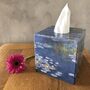 Wooden Tissue Box Cover Water Lilies, thumbnail 1 of 3