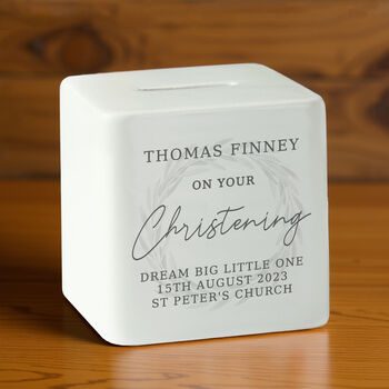 Personalised Christening Money Box, 3 of 7