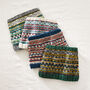 Fair Trade Fair Isle Knit Wool Lined Neckwarmer Scarf, thumbnail 4 of 9