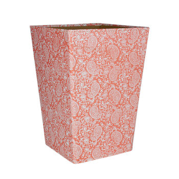 Recycled Pastel Paisley Waste Paper Bin, 4 of 5