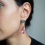 Hanabi Stone Shapes Drop Earrings, thumbnail 2 of 3