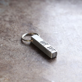 10th Anniversary Aluminium Bar Keyring, 4 of 7