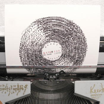 Personalised Record Typewriter Art Print, 5 of 12