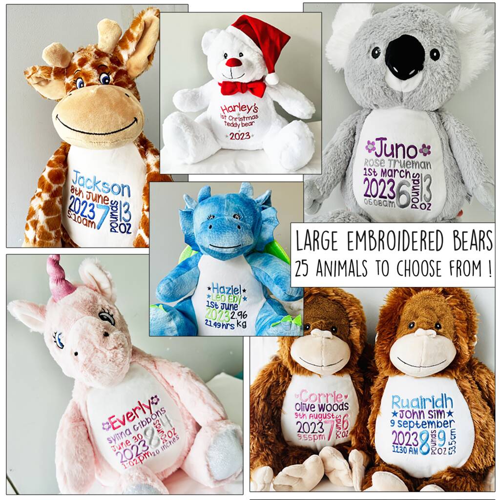 Personalised Embroidered Teddy Bears, 1 of 12