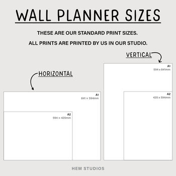 Personalised 2025 Notebook Style Calendar | A1 Or A2 Wall Planner, 2 of 3