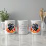 Personalised Dog Mug Black Labrador In An Autumn Wreath, thumbnail 2 of 2