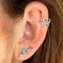 Free Spirit Turquoise Silver Ear Cuff, thumbnail 1 of 5