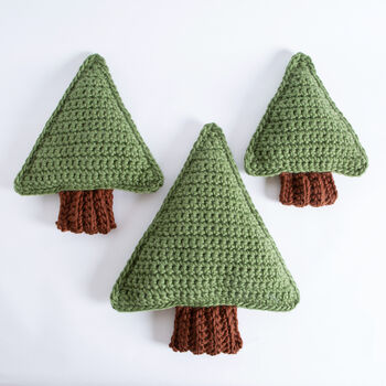 Pine Tree Cushion Crochet Kit, 3 of 8