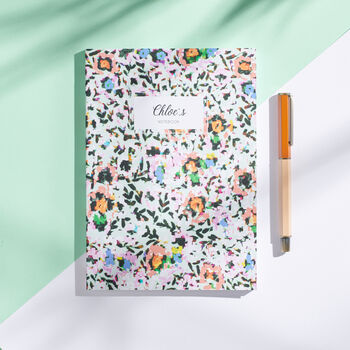 Personalised Ditsy Floral Notebook, 6 of 8