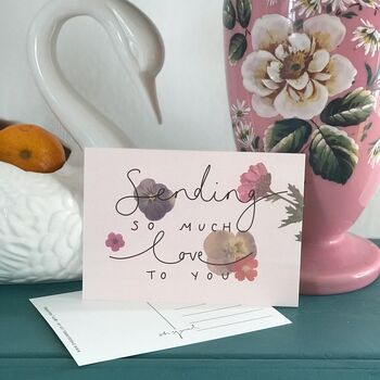 'Sending So Much Love To You' Friendship Postcard, 3 of 3