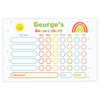 Personalised Kids Rewards Chart And Dry Wipe Pen, 4 of 5