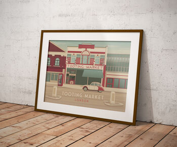 Tooting Market London Travel Poster Art Print, 5 of 8