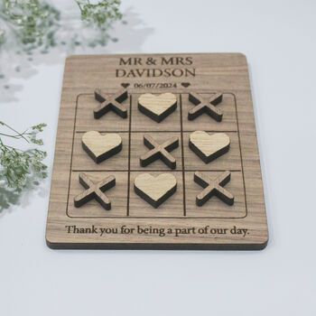 Wedding Games In Walnut And Oak Veneer, 2 of 5