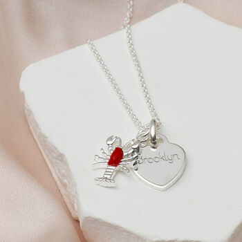 You're My Lobster Engraved Charm Necklace, 3 of 7