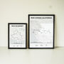 Framed And Personalised Route Map Art For Any Cycle, thumbnail 5 of 6