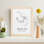 Personalised Line Art Relaxed Baby Print, thumbnail 9 of 12