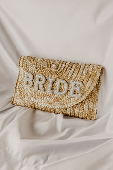 Bride Woven Straw Clutch, 4 of 4