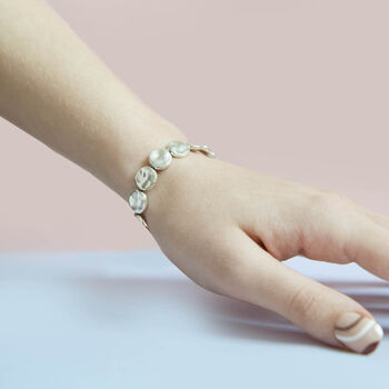 Organic Nugget Sterling Silver Bracelet, 7 of 12