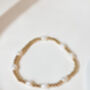 18k Gold Plated Rice Pearl Beaded Bracelet, thumbnail 3 of 5