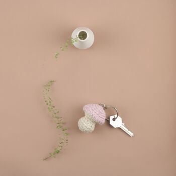 Handcrochet Mushroom Keyring, 5 of 6