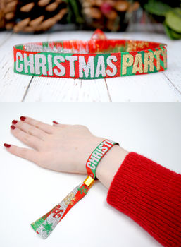 Christmas Party Wristbands Bracelets Favours, 2 of 12