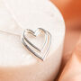 Personalised Double Heart Necklace, thumbnail 2 of 7