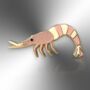 Prawn Shrimp Hard Enamel Pin Badge, Unusual Friendship Gift, Seafood, Sea Life Brooch, Sparkling Arthropod Jewellery, thumbnail 3 of 8