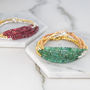 Emerald May Birthstone Rose/Gold Plated Silver Bracelet, thumbnail 1 of 4