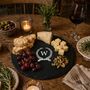 Monogrammed Wreath Slate Cheese Board, thumbnail 3 of 10