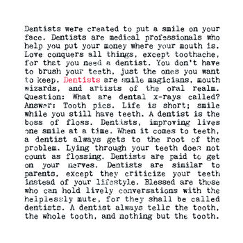 Dentist Quotes Card, 2 of 4