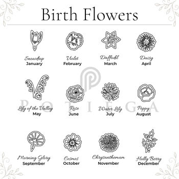 Personalised Initial And Birth Flower Necklace, 4 of 9