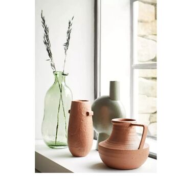 Organic Shaped Glass Vase, Green, 2 of 3